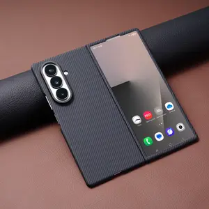 Carbon Fiber Texture Left and Right Foldable Phone Case, compatible with Samsung Galaxy Z Fold 7, Z Fold 6, Z Fold 5, Z Fold 4 and Z Fold 3. This shockproof protective case features a durable and stylish design, fitting perfectly for daily use.
