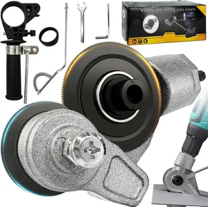 VAYWET Drill  Electric Adapter (exclude) Metal Cutter Attachment Upgraded Sheet, For 12V Machine Shears Nibbler Drill Cutter Tools Portable Shearing Drill Bit Metal DIY Precision Fast for Cutting Thin Iron Thin White Sheet Steel Tile Aluminum Copper plate
