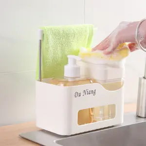 New Arrival Hand Wash, Dishwashing Liquid, Soap Dispenser, Towel Rack Set - Multi-functional, No Installation, Detachable Kitchen Use