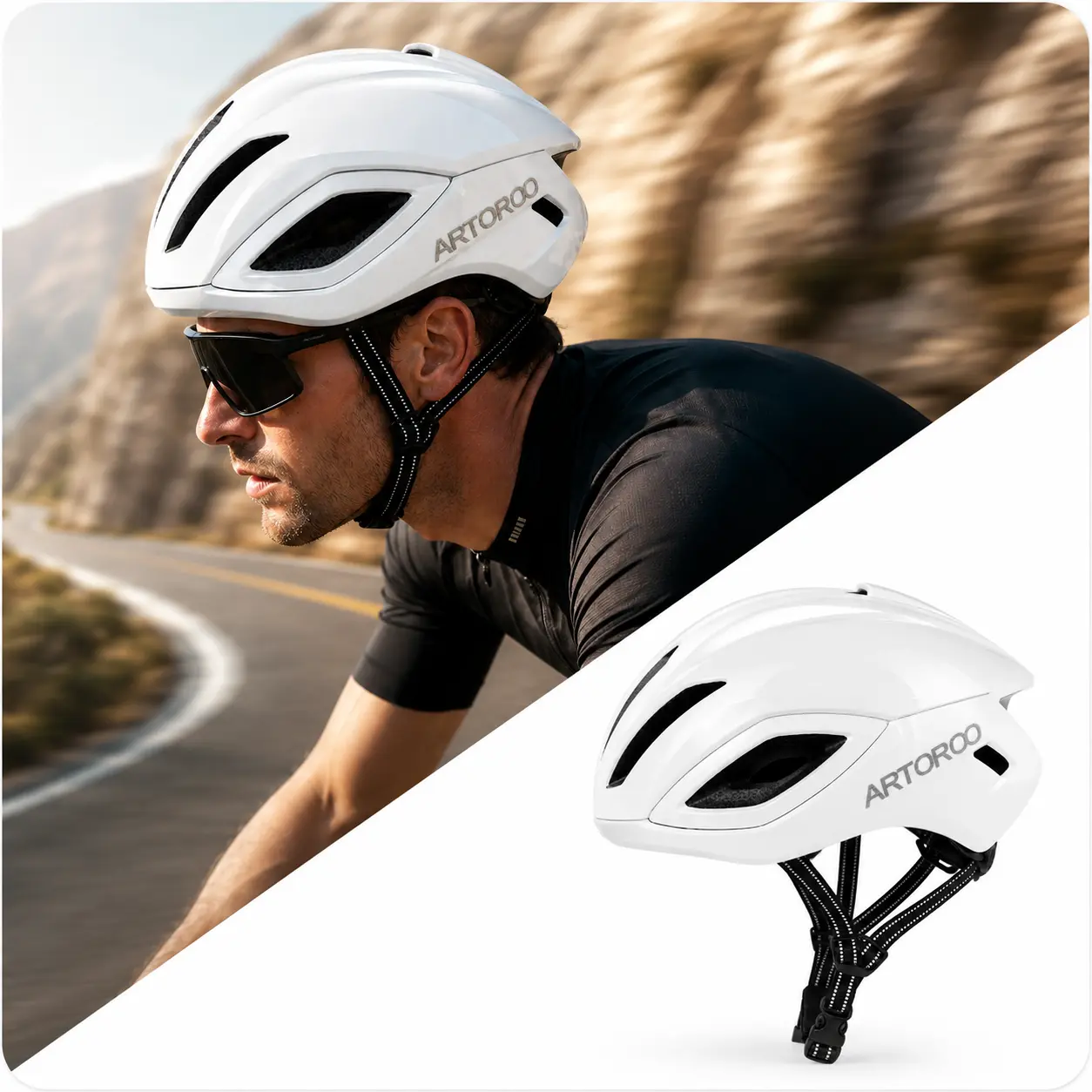 ARTOROO Adult Road Bike  aero Bicycle Helmet for Women and Men, Ultralight Large Size Woman Bicycle Cycling Helmet, Size Adjustable for women adult