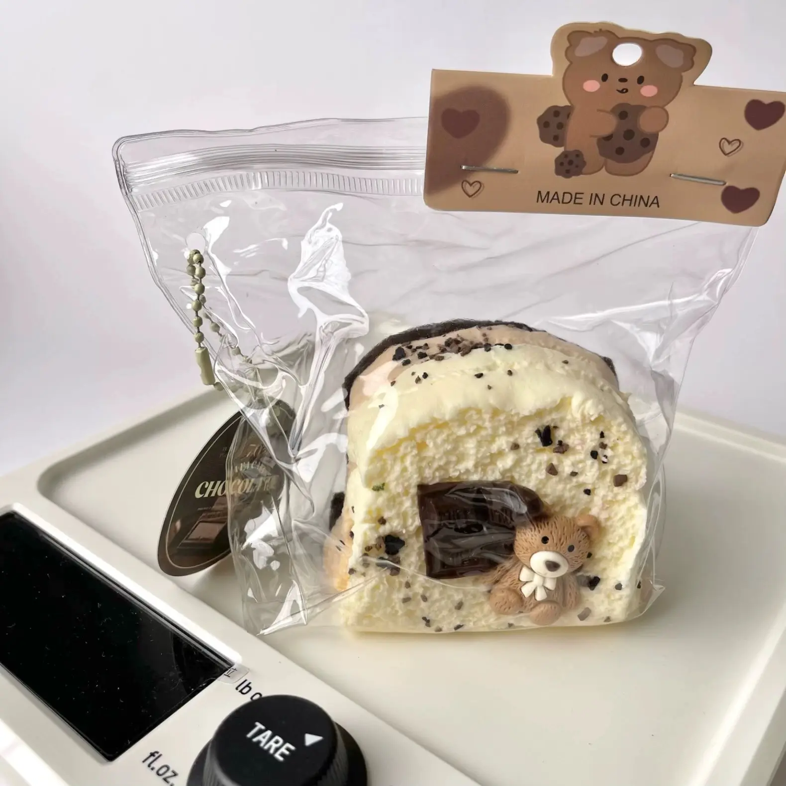 【Buy 3 Get 1 Free】Food-Grade Silicone Triple-Layer Chocolate Mini Toast Squishy, Slow-Rising Rebound Soft Squeeze Toy with Thick Creamy Slime Texture, Handmade Non-Toxic Stress Relief Fidget Toy for Kids, Stress Relief Fidget Toys