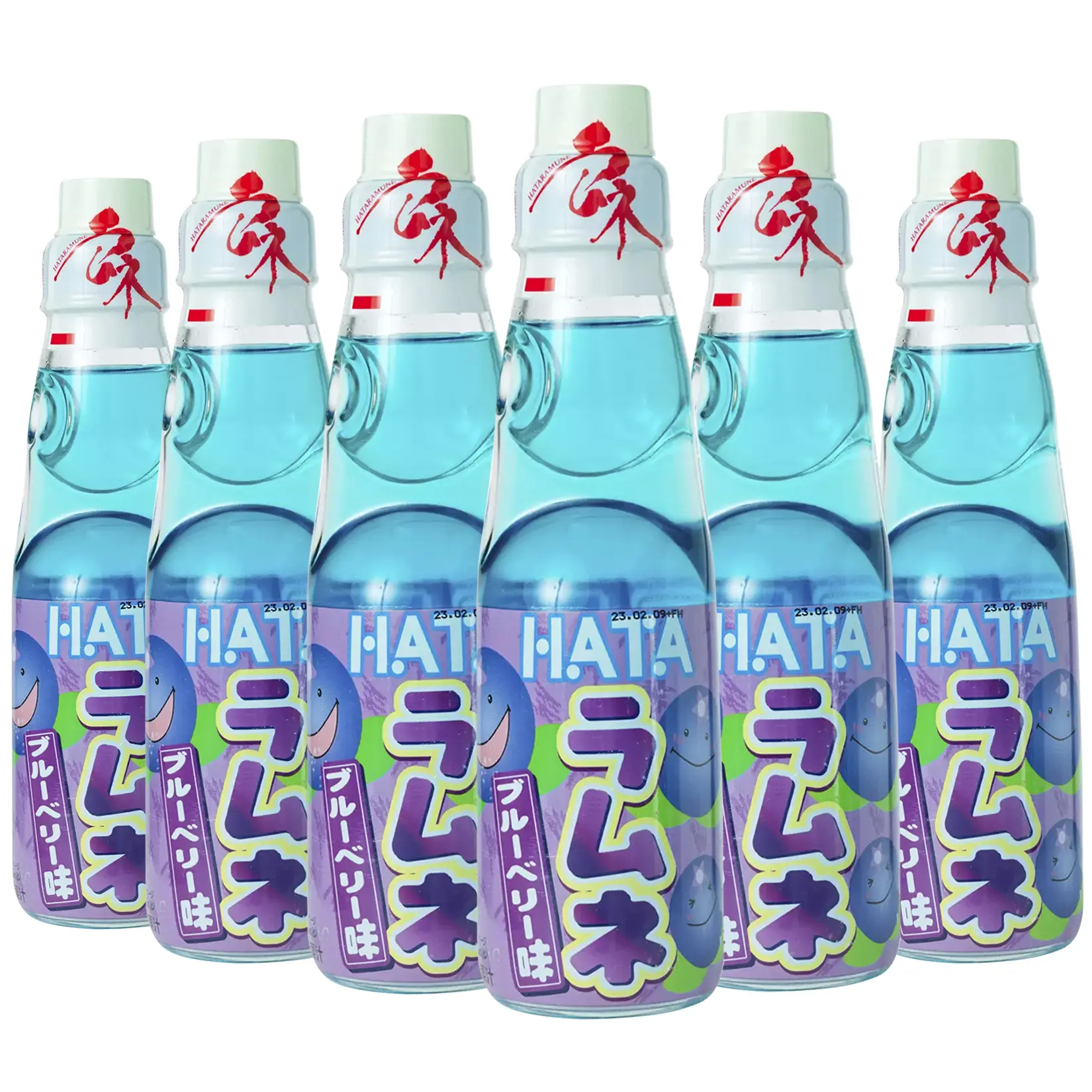 HATA Fusion Select Ramune Japanese Soda Classic Carbonated Fizzy Drink in Codd-Neck Bottles with Marble Stoppers 6.76 oz 6-Pack Original