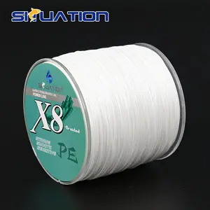 SIIUATION 300M-328YDS super strong fishing line, 8 strands of multi thread PE wear-resistant braided wire, 12 25 40 60 80 100 pound smooth long throw