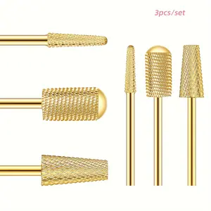 3pcs/set Nail Polishing Bits, Nail Drill Bits, Nail Polishing Cleaning Brush, Pedicure Remover For Acrylic Gel, Nails Polishing Tools, Nail Art Pedicure Manicure Tools