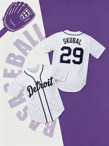 Baseball Jersey Size 29, Quick-Dry Short Sleeve, High-Quality Experience, Unique Field Style, Casual Loose Fit for Spring & Fall