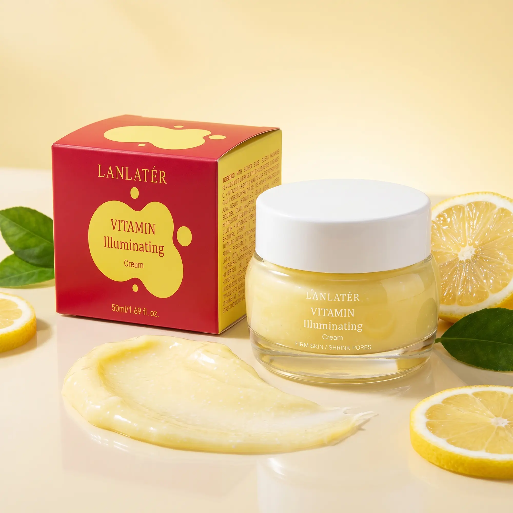 LANLATÉR Vitamin Illuminating Cream 50ml - Brightening & Pore Refining Formula for Radiant Skin