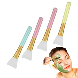 4Pcs Soft Silicone Face Mask Applicators, Flexible Hairless Mask Spatula Tools, Reusable Smooth Coating Brush for Mud Clay Charcoal Mask and Facial Moisturizer