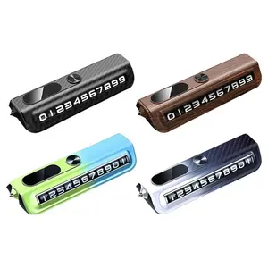 Multi-functional Car Phone Number Plate with Built-in Window Breaker | Temporary Parking Decor