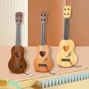 Random Color Simulation Ukulele Toy, Affordable Guitar, 1 Count Mini 4 String Guitar Toy, Educational Music Toy for Beginners, Gift for Kids