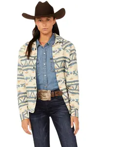 Outback Trading Co Women's Women'S Hazel Southwestern Print Long Sleeve - 42238-Tan