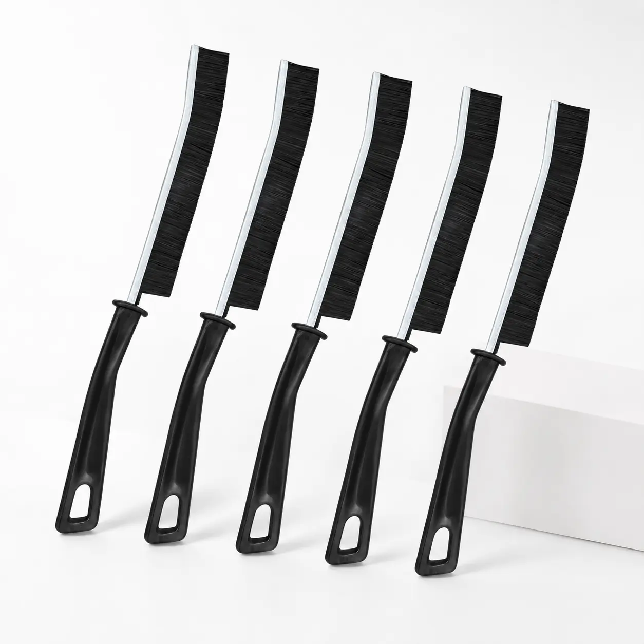 5-Pcs Hard Bristle Groove & Crevice Scrub Brush - All-Purpose Home Cleaning Tool for Bathroom, Kitchen Use, Deep Clean