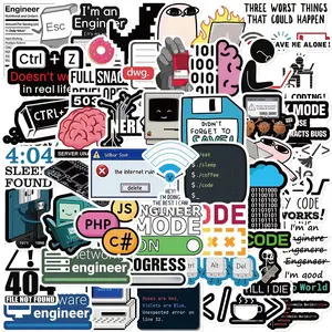 50 pcs Programmer Unique Creative Stickers for Laptop, Tablet, Phone Cases DIY Stickers
