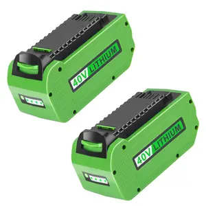 2 Packs 40V 6.0Ah Lithium-ion Replacement Battery for Greenworks G-MAX 40V 29472 29462 29252 20202 22262 Cordless Power Tools and Lawn Mower NOT for Gen 1