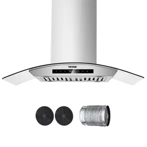 VEVOR 30" Wall Mount Range Hood Ceiling Mount Vent 800CFM Gesture & Touch ControlSummervibes