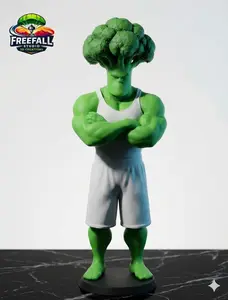 BROCK LEE-Freefall Studio AI Fruit Drama Produce Posse 3D-Printed Characters for Desk Decor TikTok Shop Exclusive
