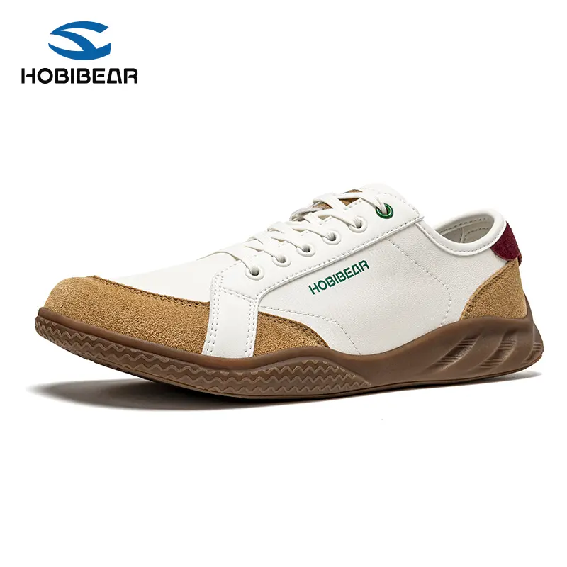 HOBIBEAR Lace-up Casual Wide-Width Vintage Leather Fashion Women's and Men's Casual Shoes