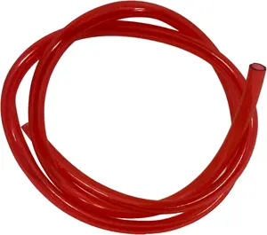 Outlaw Racing OR2095R Fuel Line Gas Hose Tube - 1/4" Inner Diameter - Compatible with Chainsaw, Motorcycle, ATV, Snowmobile & Jet Ski – Polyurethane Tubing - 3 ft Long Fuel Hose for Small Engine (Red)