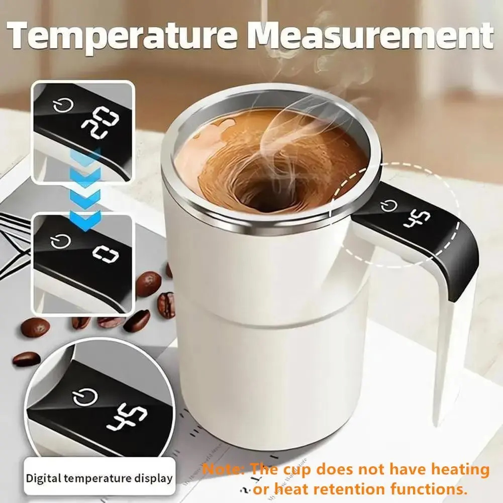Self-Stirring Coffee Cup, Electric Automatic Stirrer, Suitable for Coffee and Protein Shakes, Rechargeable, 13 Oz /, Drinkware, Office and Home Use