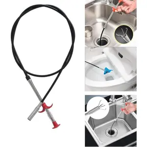 79 Inch Drain Snake Clog Remover, Flexible Grabber Claw Tool for Hair, Jewelry Retrieval & Kitchen Sink Drain