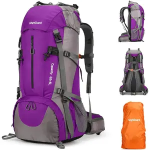 Hiking Backpack 70L, Mountain Climbing Camping Backpack Daypack Waterproof Rain Cover
