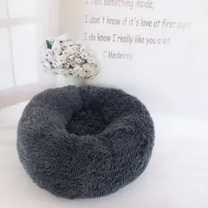 Plush bed for cat or dog