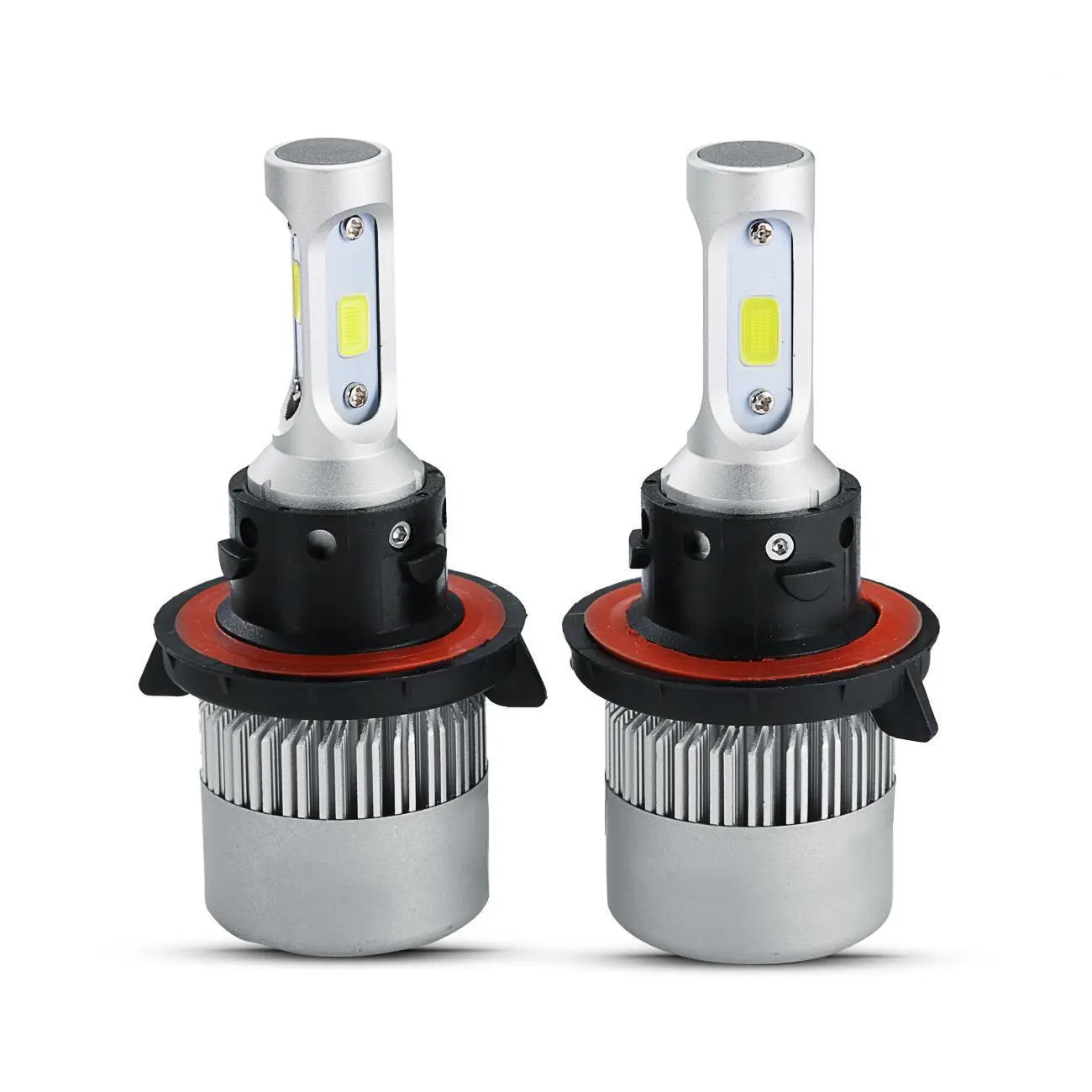 H7 COB LED Headlight Bulbs, 2Pcs 6000K Xenon White Single Beam Car Bulbs, 50W 5000LM 360° No Blind Zone Beam, Aluminum Heat Conduction, 12000RPM Mute Fan, Built-in Constant Current CPU