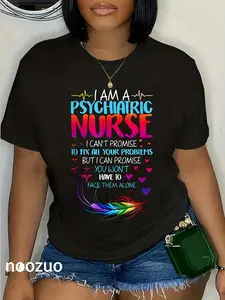100% Cotton Psychiatric Nurse Week RN Mental Health Nursing School Psych T-Shirt