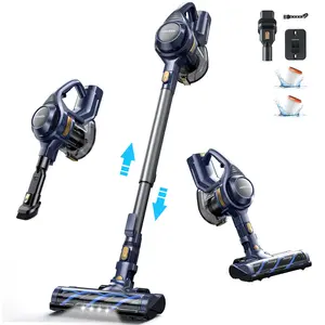 Qikcln VC08 Wireless Cordless Handheld Vacuum Cleaner, 23Kpa Suction, 40-45 Min Runtime, LED Display, Lightweight Hardwood Floor Cleaner Machine for Pet Hair