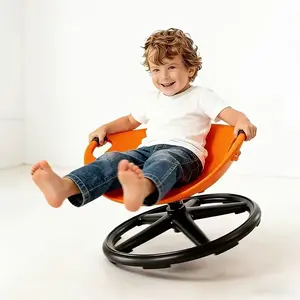 Heavy-duty Ergonomic Rotating Sensory kids Chair with Non-slip Metal + Wave Base, Durable Plastic Construction, Open Back Support. Suitable for Home, Sports Facilities, and Training Centers. Enhances Coordination and Focus. Easy Assembly, No Power