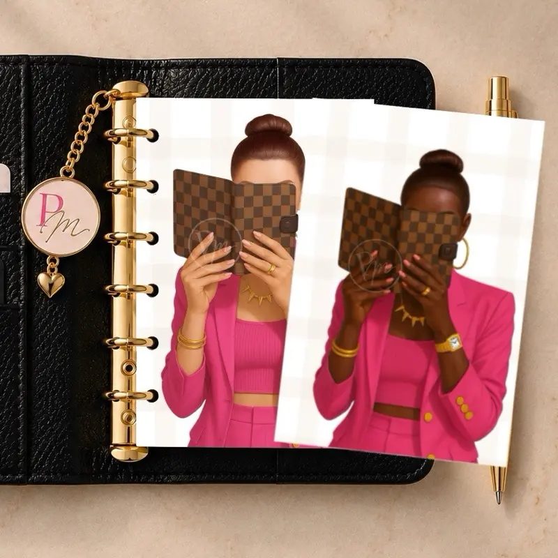 Boss Lady Dashboard Insert | Luxe Planner Cover | Double-Sided Any size.