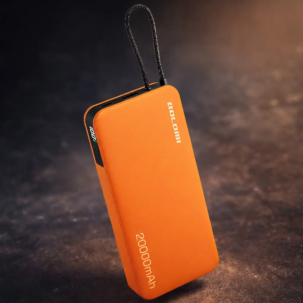 BOLOMI 10W Fast Charge Portable Power Bank with LED Display, USB-C Input/Output, 22.5W Quick Charging, Compact Slim Design with Strap –  For Smartphones Durable Digital