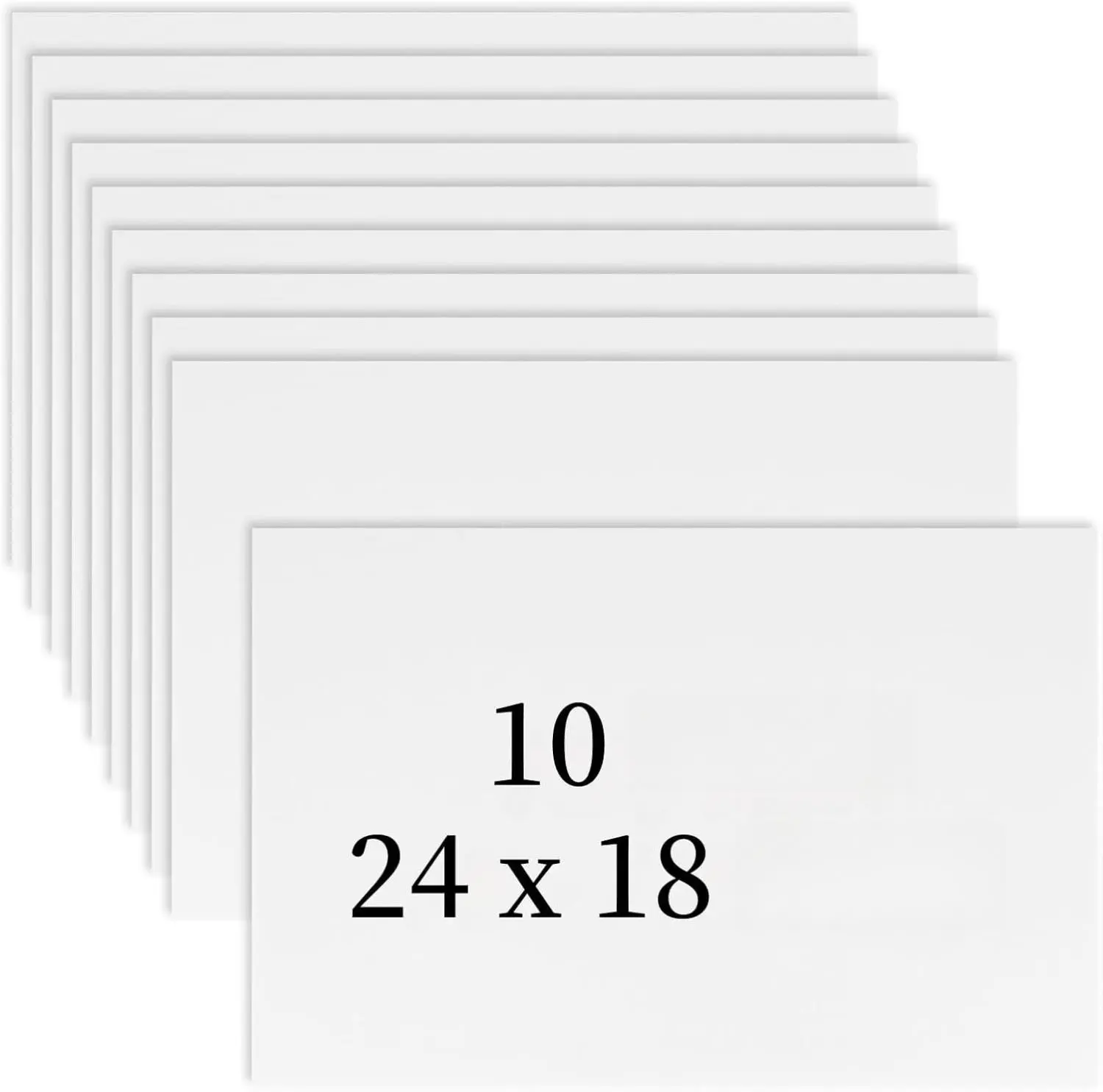10 Pack 18'' x 24'' Large White Corrugated Plastic Sign Blank Board Double Sided for Garage Sale, Rent, Birthday Party, Guidepost Decorations