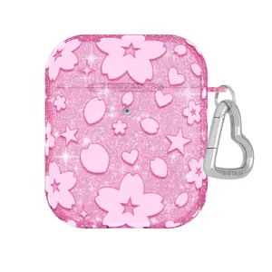 Cherry Blossom Glitter AirPod Case