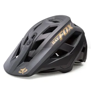 Batfox Mountain Bike Helmet Unisex, Adjustable Visor Three Positions, Comfortable Breathable Design, Lightweight Obsidian Color, Mtb Helmet