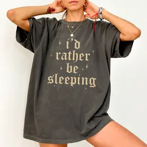 Rather Be Sleeping Shirt Comfort Colors, Always Sleeping Unisex T-Shirt, Sleep and Nap Gift, Baptism Clothing, Funny Sarcastic Tee, Womenswear