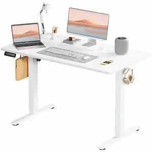 Crafted Comforts Co. Ergonomic Height Adjustable Table with T-Shaped Metal Bracket Modern Computer Workstations