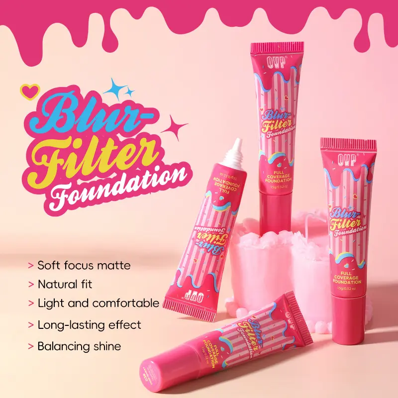 Lightweight and Breathable Liquid Foundation,Waterproof and Sweat-resistant,Long-wearing and Not Easy To Fade,delivering A Soft-focus Blurring Effect,Natural Semi-sheer Finish,and Matte Concealing Coverage