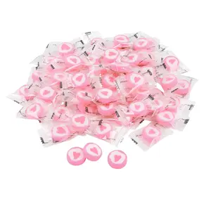 Pink Round Hard Candy with Heart