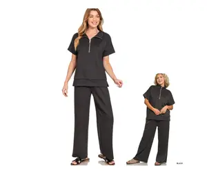 Scuba High Neck Half Zip Top & Pant Set Scuba High Neck Half Zip Top & Pant Set