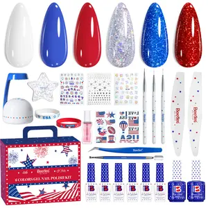 Beetles 4th of July Gel Nail Polish Kit 6 Colors Gel Polish Soak Off Uv for the 4th of July Nails Manicure DIY Nail Art Design Gift for Women #SummerVibes outdoorfun