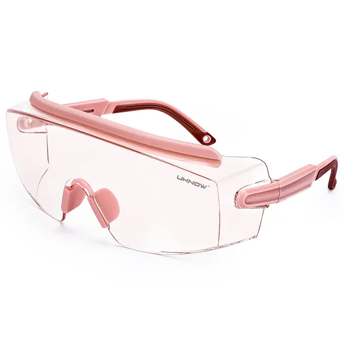 UKNOW Anti-Fog Safety Goggles - ANSI Z87.1 Certified, PC Lens with Anti-Fog Coating, Wraparound Over-Glasses Eye Protection for Adults, Durable Work Safety Eyewear with Adjustable Temples for DIY Projects, Labs