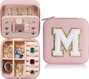 Elegant portable letter jewelry box—compact and space-saving, with categorized storage for accessories; suitable for women, girls, and teenagers; ideal as a gift for holidays, anniversaries, and graduations.