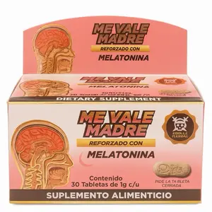 Me Vale Madre Melatonin 30 Tabletas 1g Healthcare Natural Vitamin Edible Dietary Supplement Healthy Optimum Brain Booster Lifestyle Wellness