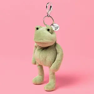 Fergus Frog Bag Charm Inspo | Plush Keychain for Aesthetic Outfits & Gifts | Lightweight & Easy Clip | Trendy & Playful Bag Accessory | Kawaii Accessories