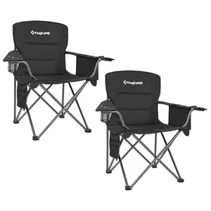 KingCamp Padded Folding Chair with Cupholder, Cooler, and Pocket