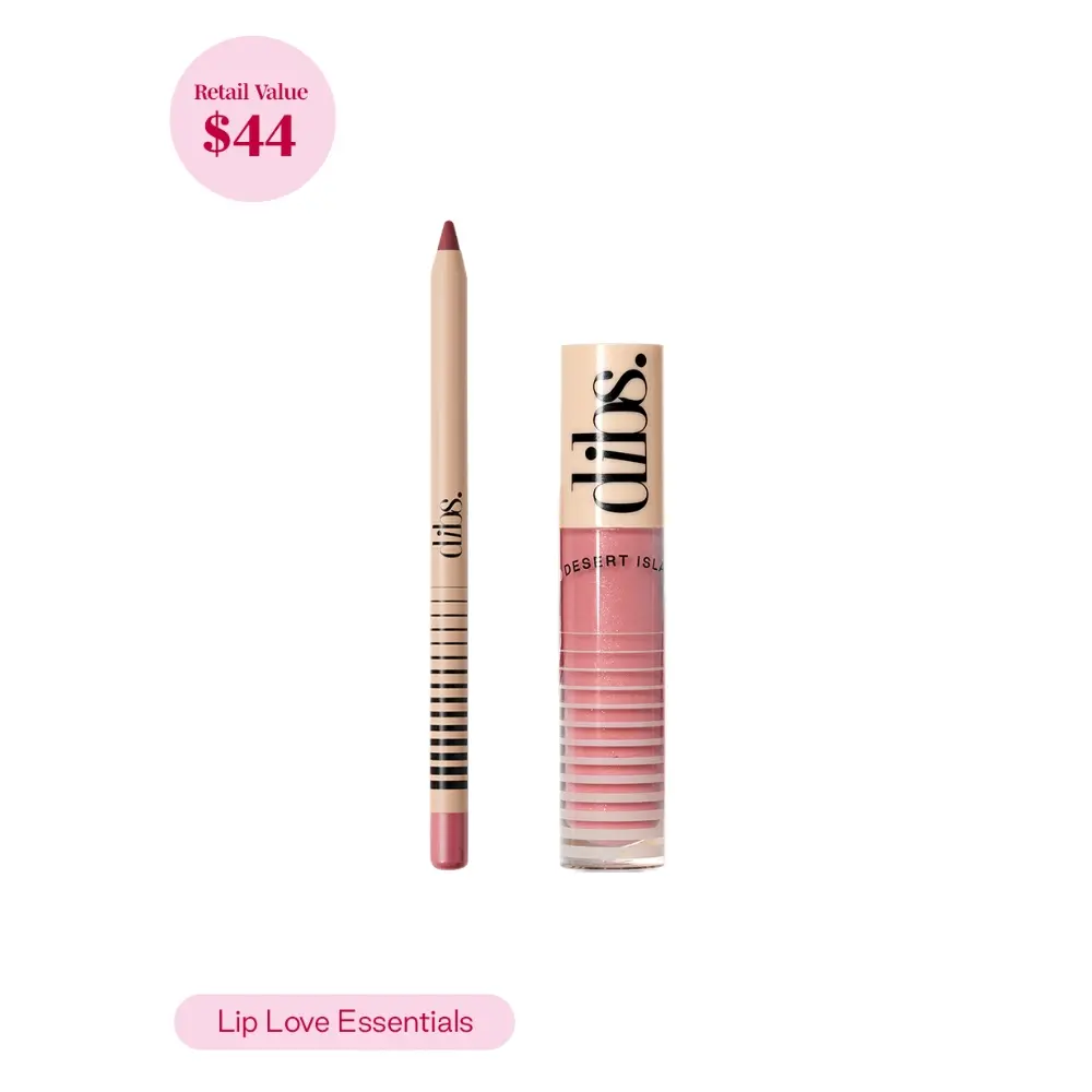 DIBS Beauty Lip Love Essentials - No Pressure Lip Liner + Go To Glossy Balm Makeup Sets