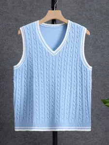 Men’s pullover V-neck vest/gilet, new casual men’s knit sleeveless top — Valentine’s Day gift