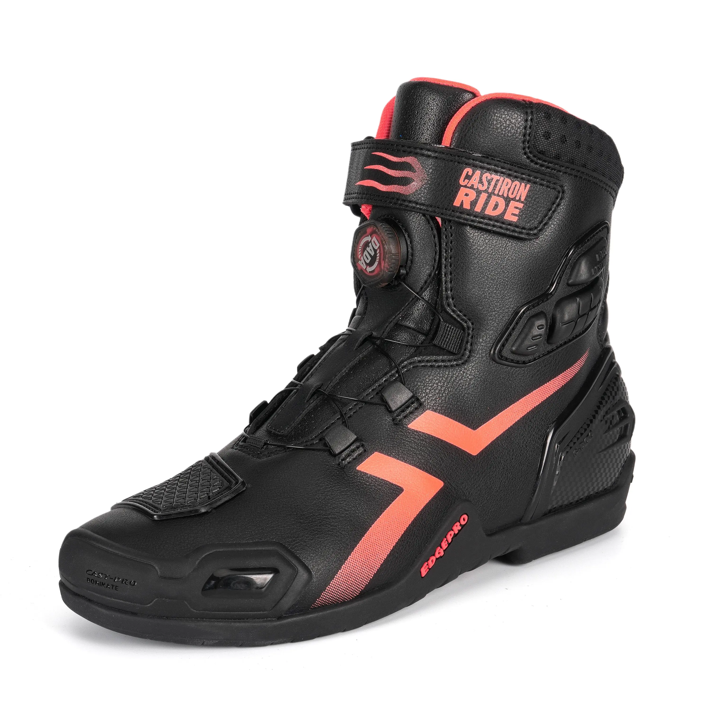Castiron Ride ShiftCast Leather Motorcycle Performance Boots - Sporty, Multi-Size, Protective Gear for Riders
