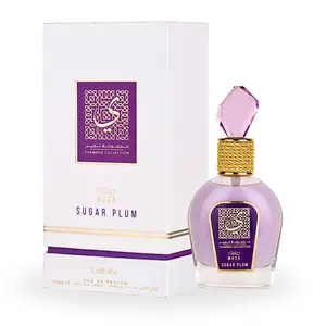 Lattafa Sugar Plum Unisex EDP Fragrance, 3.4 oz Single Item, Alcohol Base, Musk, Fruity, Floral Notes
