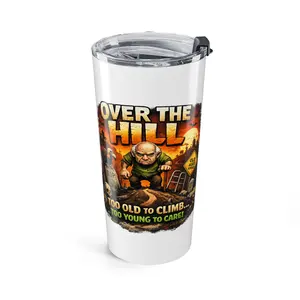 Over the Hill Zombie Graveyard Tumbler 20oz | Halloween Horror Skull Design